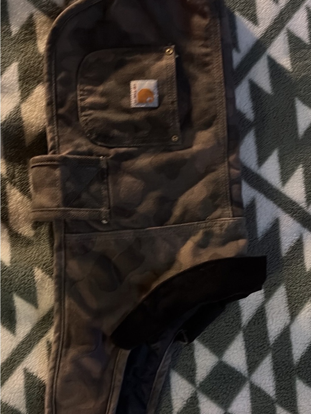 Carhartt Brown Olive Camo Duck Canvas Jacket For Dogs